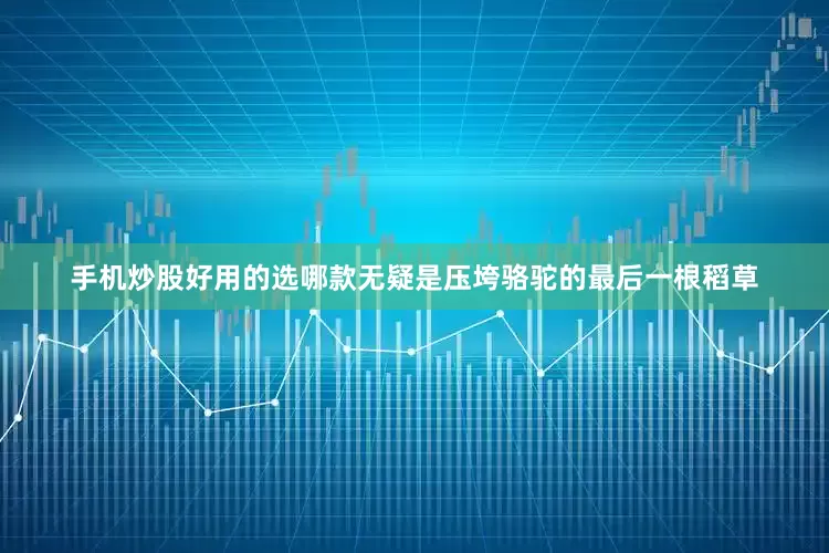 手机炒股好用的选哪款无疑是压垮骆驼的最后一根稻草